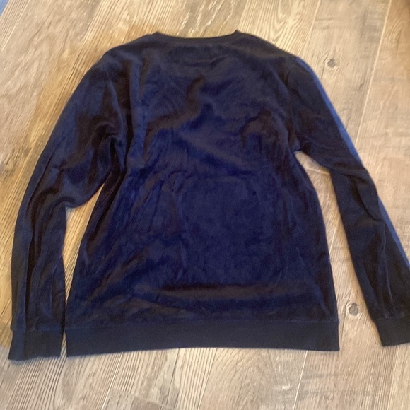 Original Penguin Women’s Dark Blue Velvet Sweater Size Medium - Picture 4 of 5